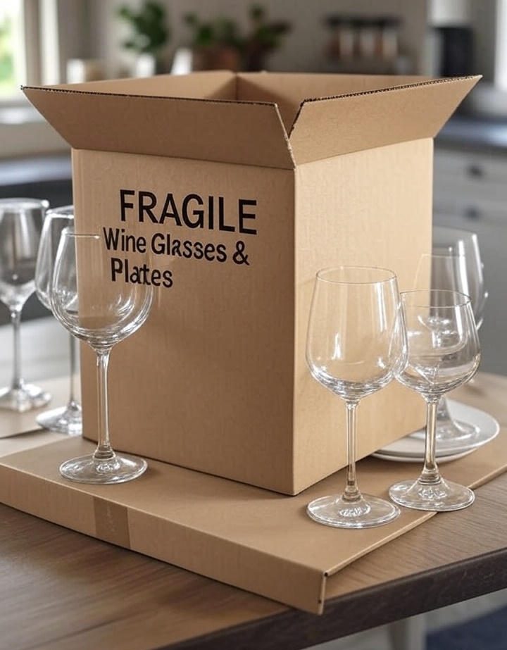 neatly packed kitchen box